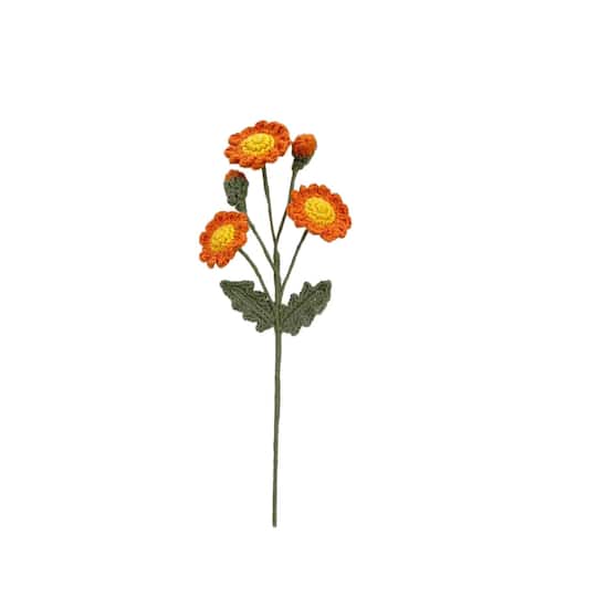 13" Crochet Yellow Sunflower Pick by Ashland®